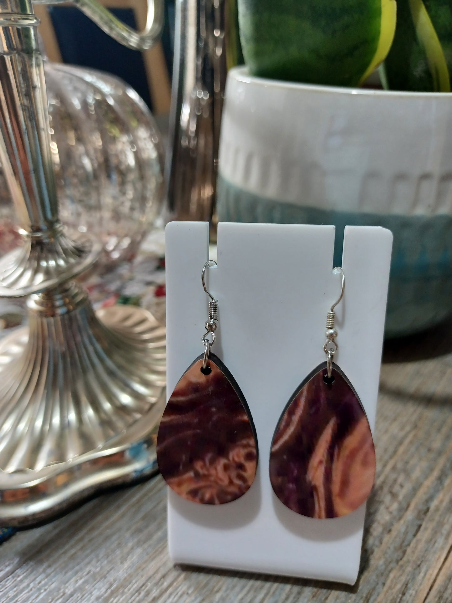 Multi Color Earrings Brown