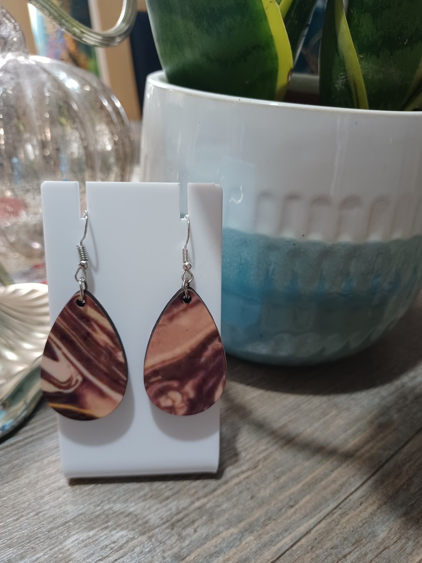 Multi Color Earrings Brown