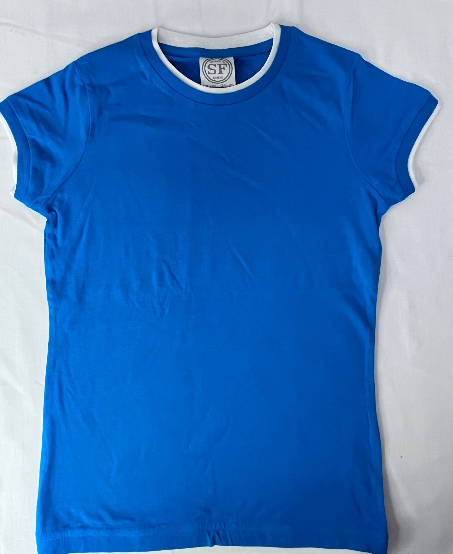 Blue white T-shirt 4-6 years