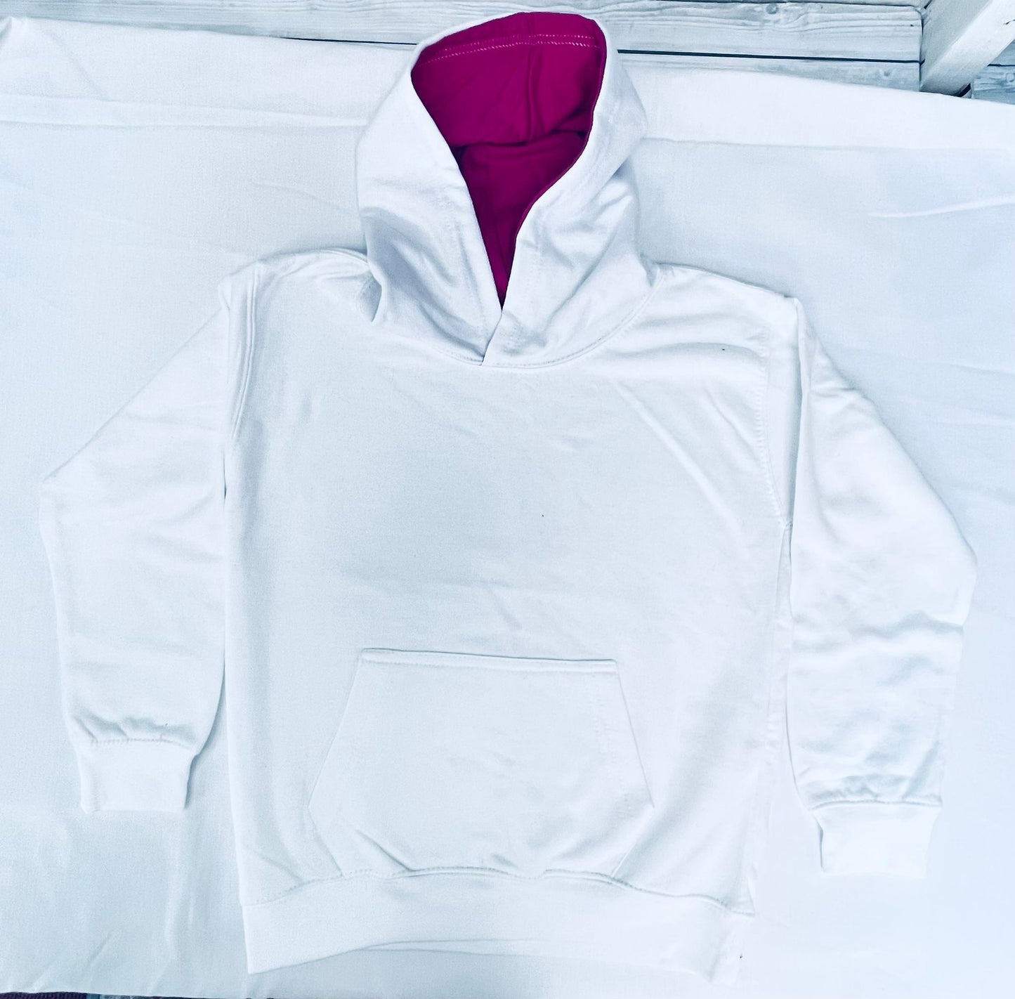 White pink hoodies