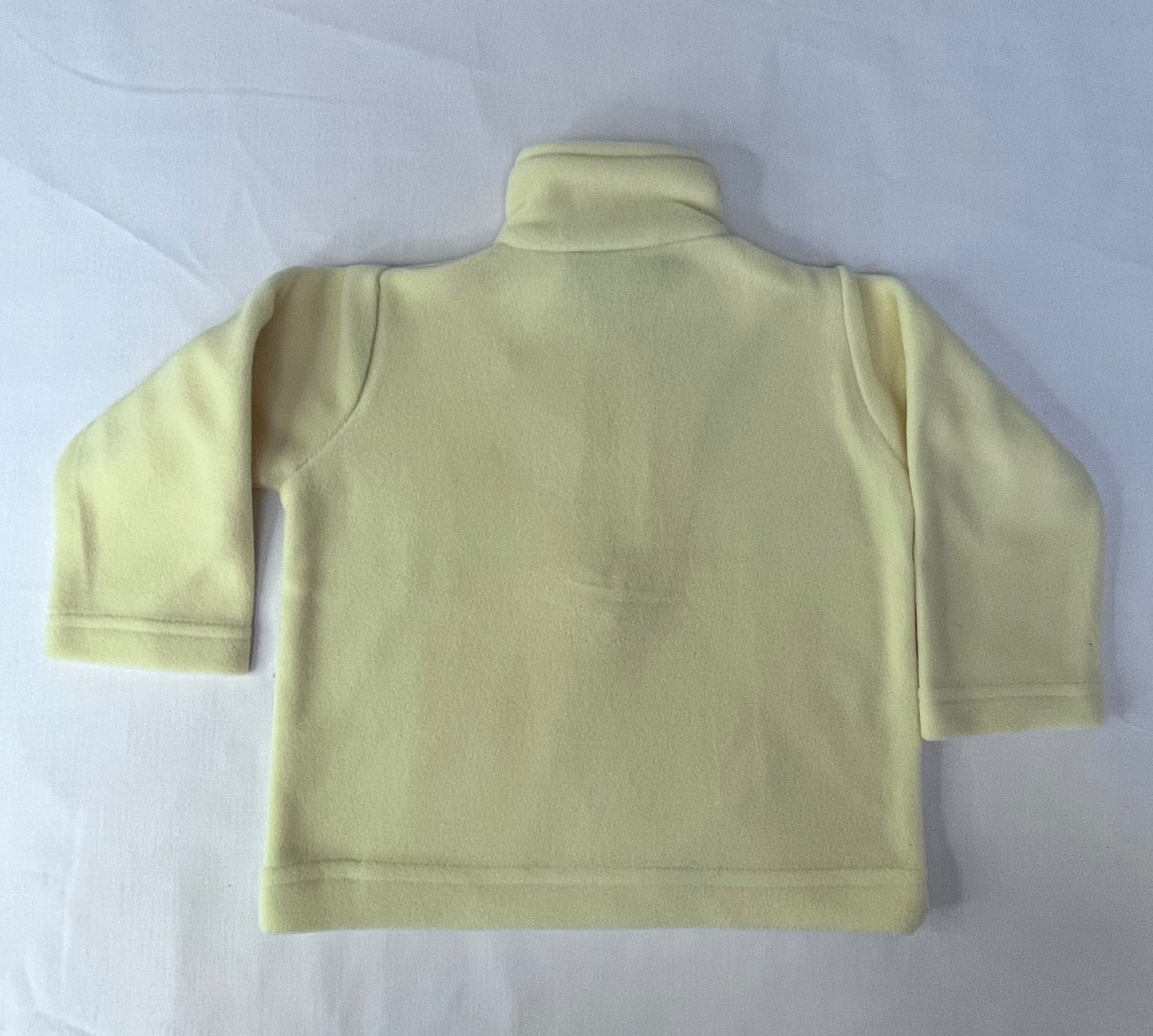 Light yellow long sleeve kids jacket. 6-12 months.